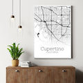 Cupertino California City Map Poster - GroovyGrove