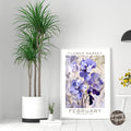 February Birthday Flower Market Poster - GroovyGrove