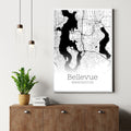 Bellevue Washington City Map Poster - GroovyGrove