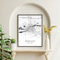 Elkhart Indiana City Map Poster - GroovyGrove