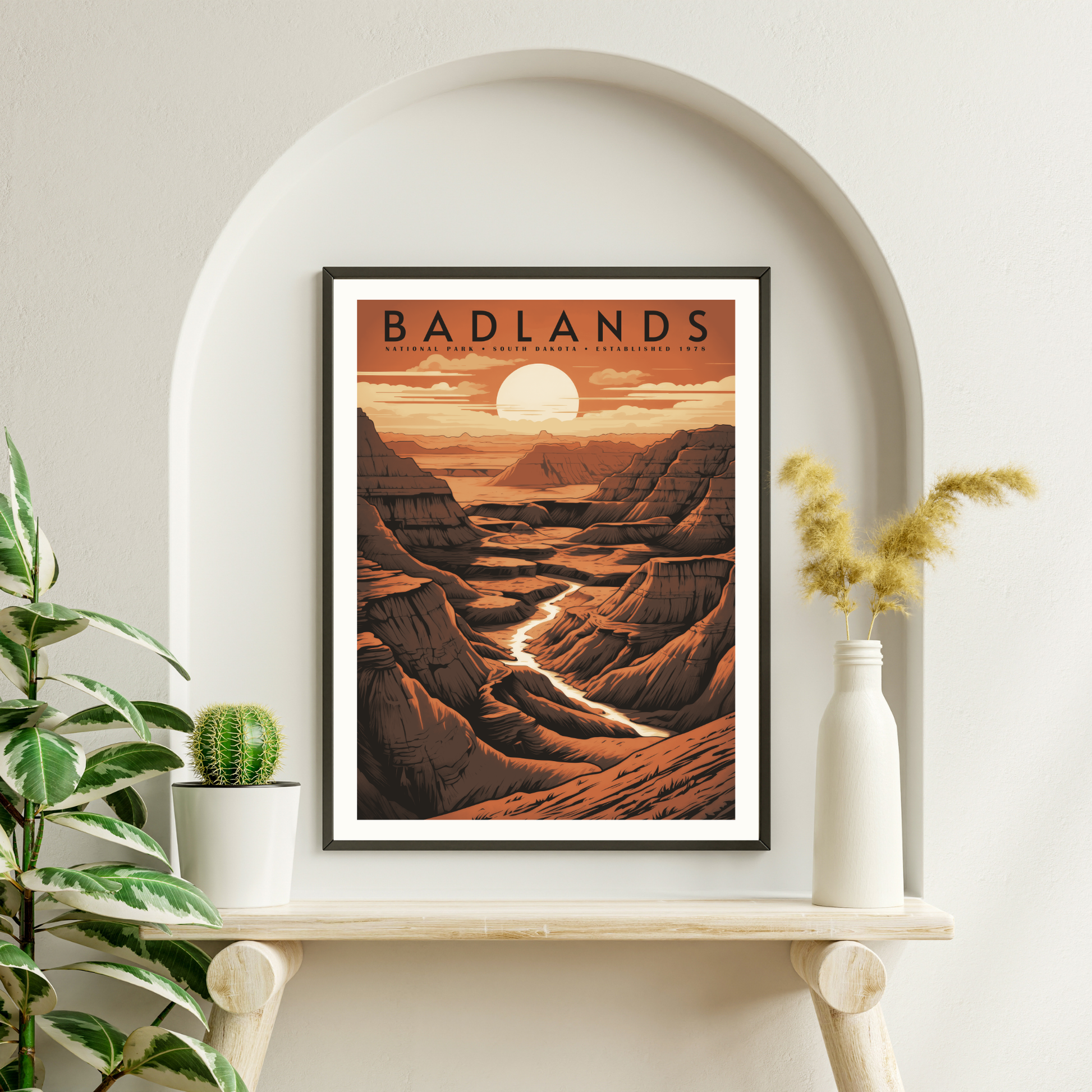 Badlands National Park Vintage Poster - GroovyGrove