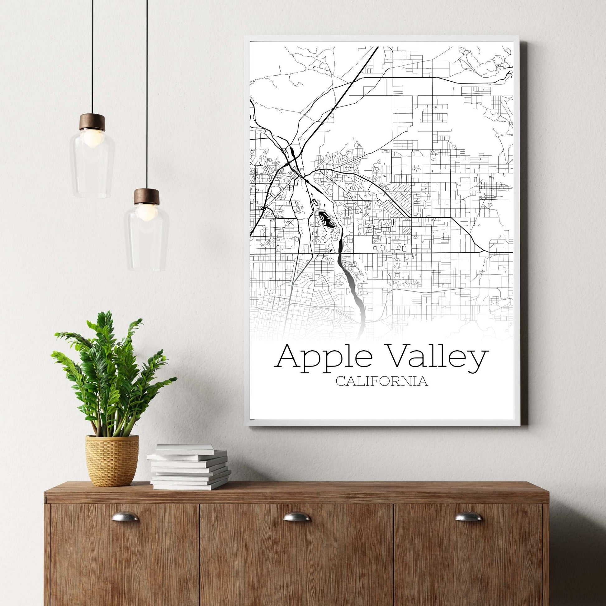 Apple Valley California City Map Poster - GroovyGrove