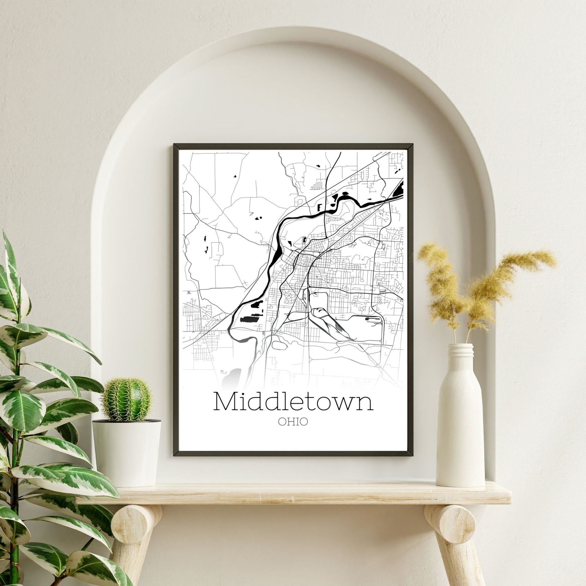 Middletown Ohio City Map Poster - GroovyGrove