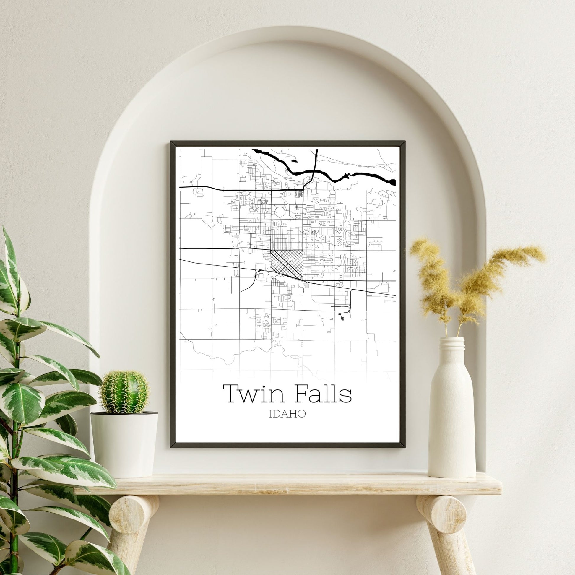 Twin Falls Idaho City Map Poster - GroovyGrove