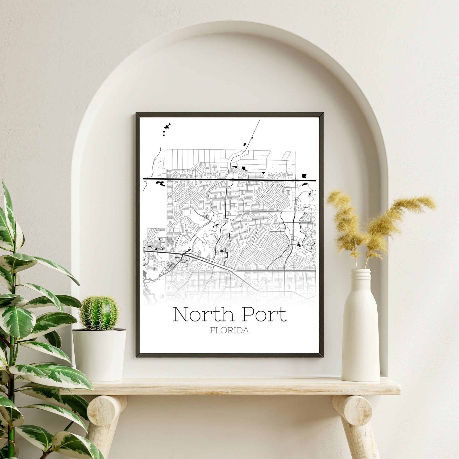 North Port Florida City Map Poster - GroovyGrove