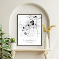 Loveland Colorado City Map Poster - GroovyGrove