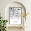 Downey California City Map Poster - GroovyGrove