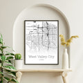 West Valley City Utah Map Poster - GroovyGrove