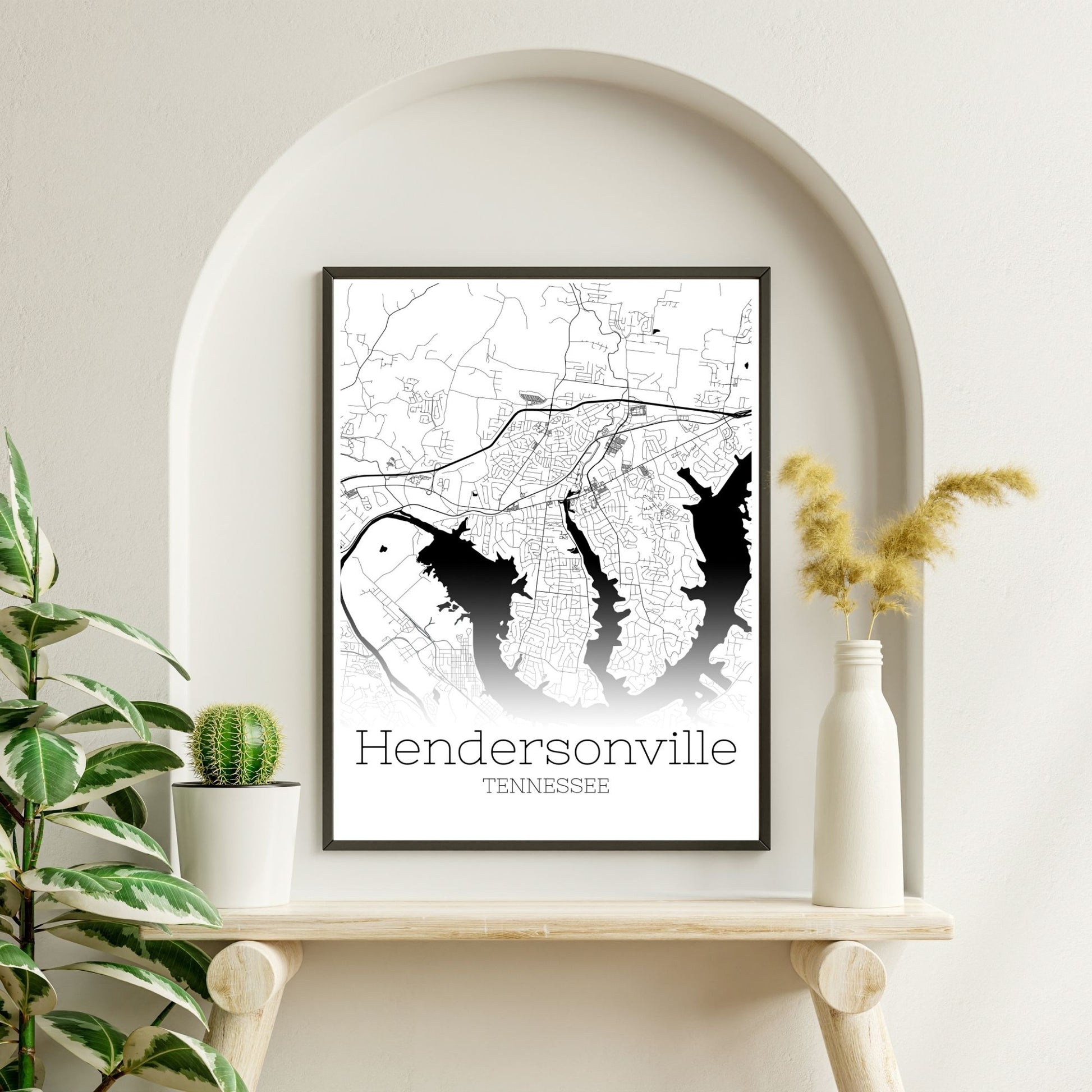 Hendersonville Tennessee City Map Poster - GroovyGrove