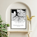 Portsmouth Virginia City Map Poster - GroovyGrove