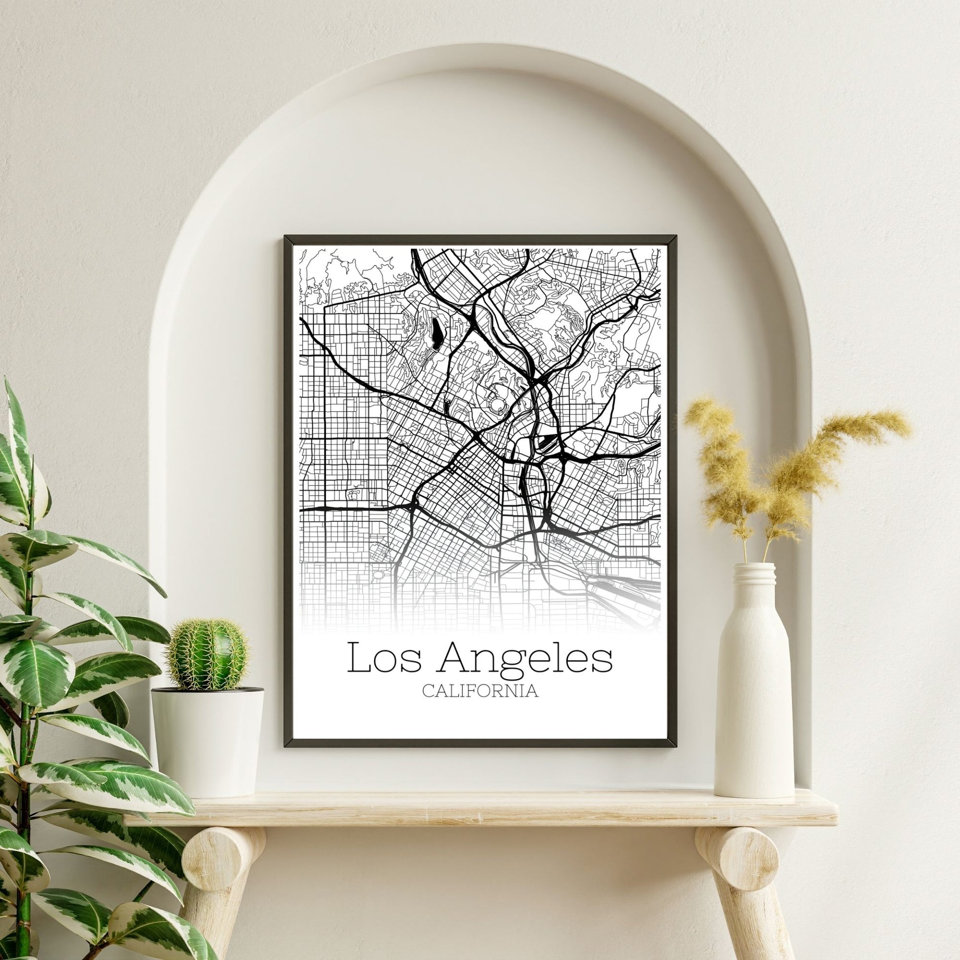 Los Angeles California City Map Poster - GroovyGrove