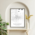 Lancaster California City Map Poster - GroovyGrove