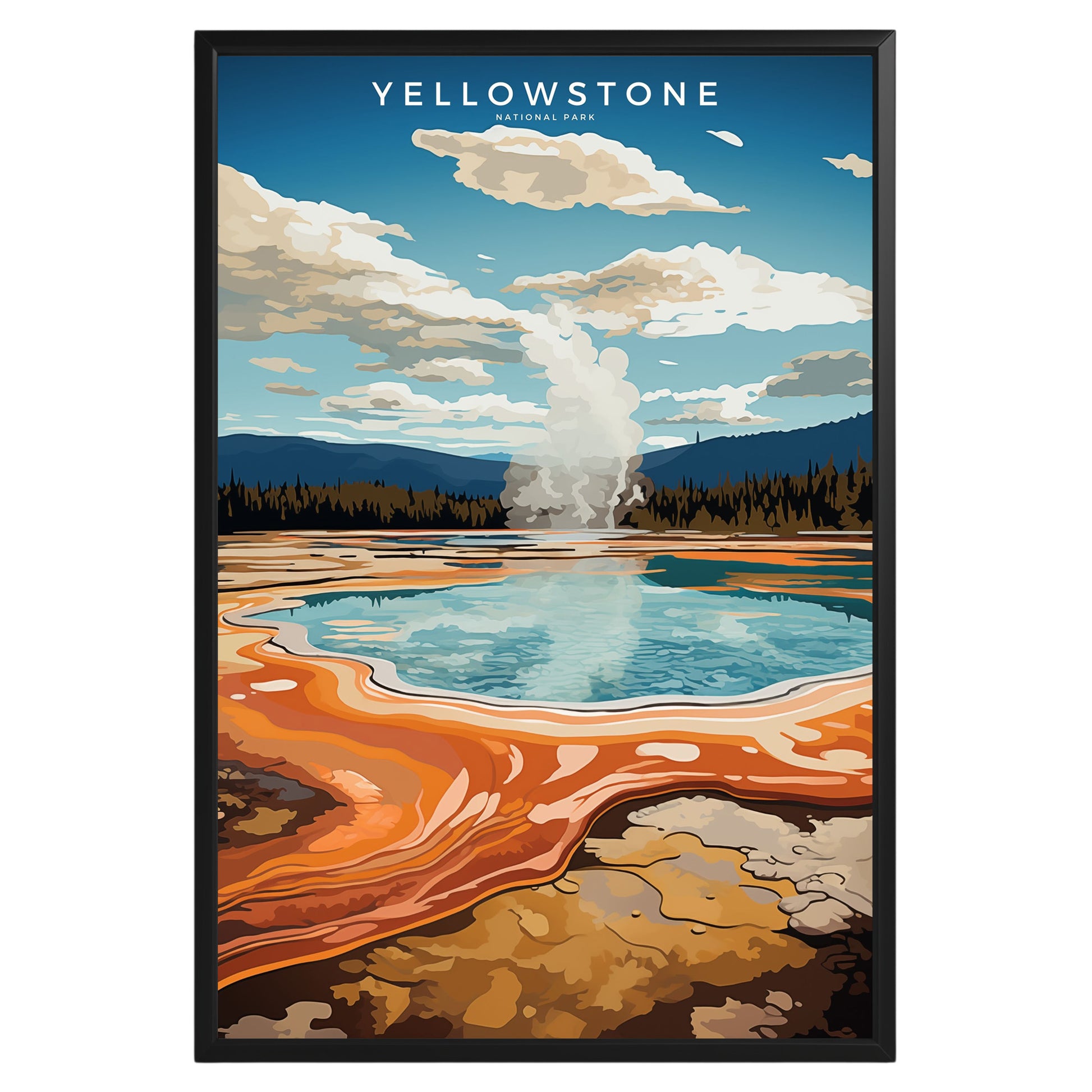 Yellowstone National Park Retro Poster - GroovyGrove