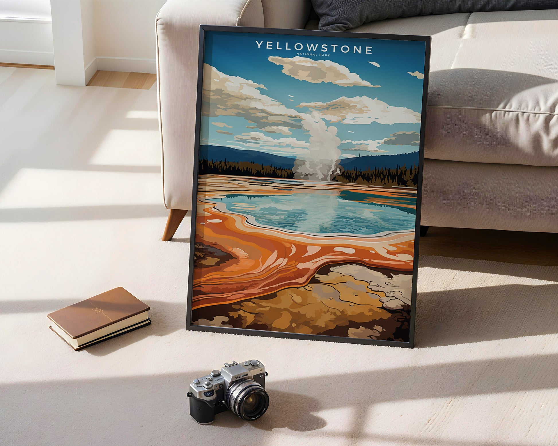 Yellowstone National Park Retro Poster - GroovyGrove