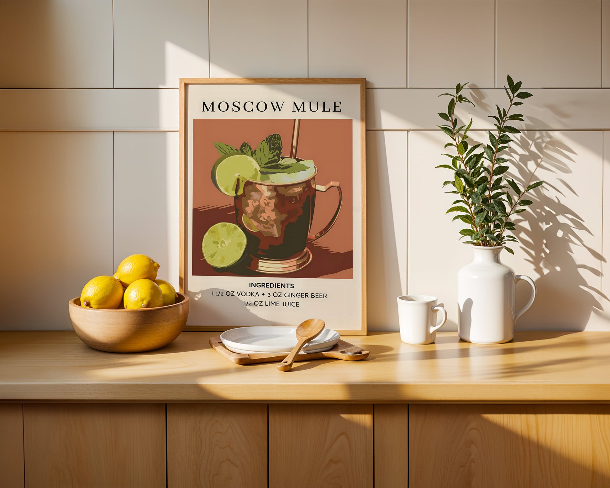 Moscow Mule Vintage Cocktail Poster - GroovyGrove