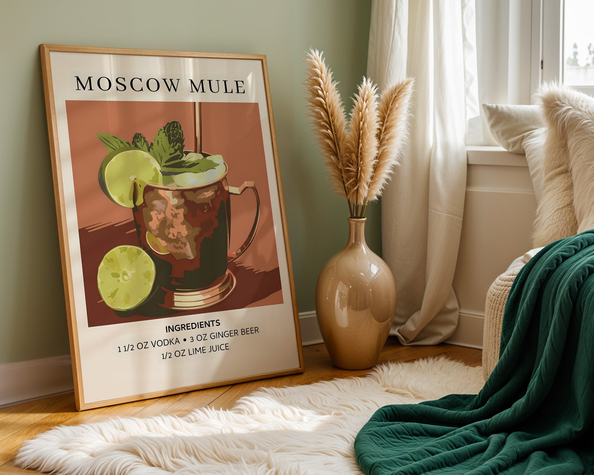 Moscow Mule Vintage Cocktail Poster - GroovyGrove