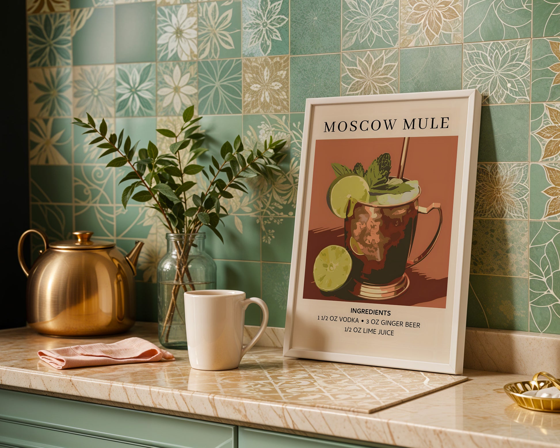 Moscow Mule Vintage Cocktail Poster - GroovyGrove