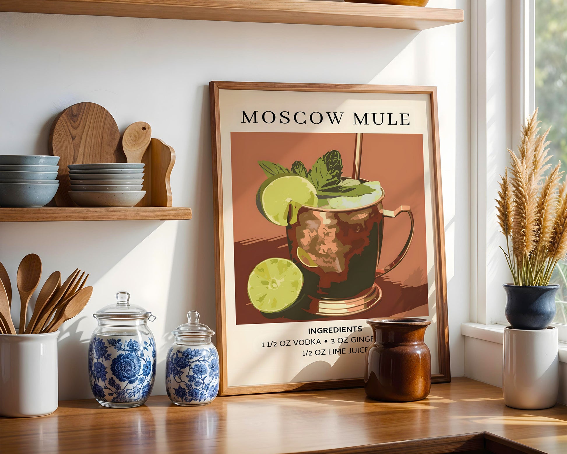 Moscow Mule Vintage Cocktail Poster - GroovyGrove