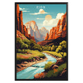 Zion National Park Retro Poster - GroovyGrove