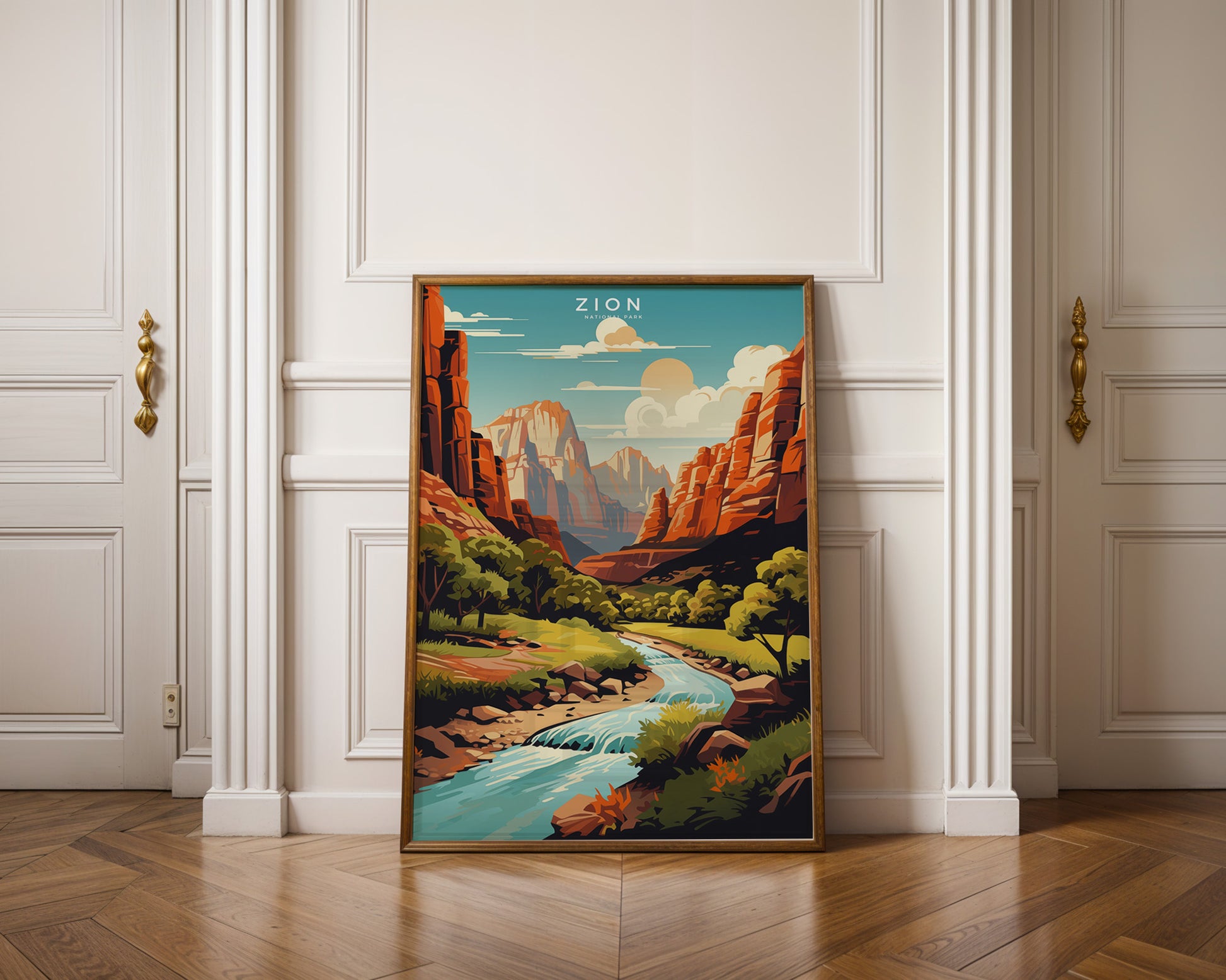 Zion National Park Retro Poster - GroovyGrove