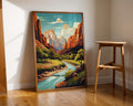 Zion National Park Retro Poster - GroovyGrove