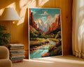 Zion National Park Retro Poster - GroovyGrove