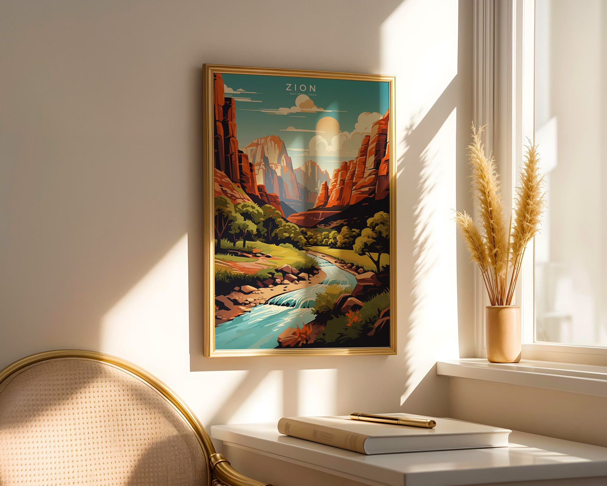 Zion National Park Retro Poster - GroovyGrove