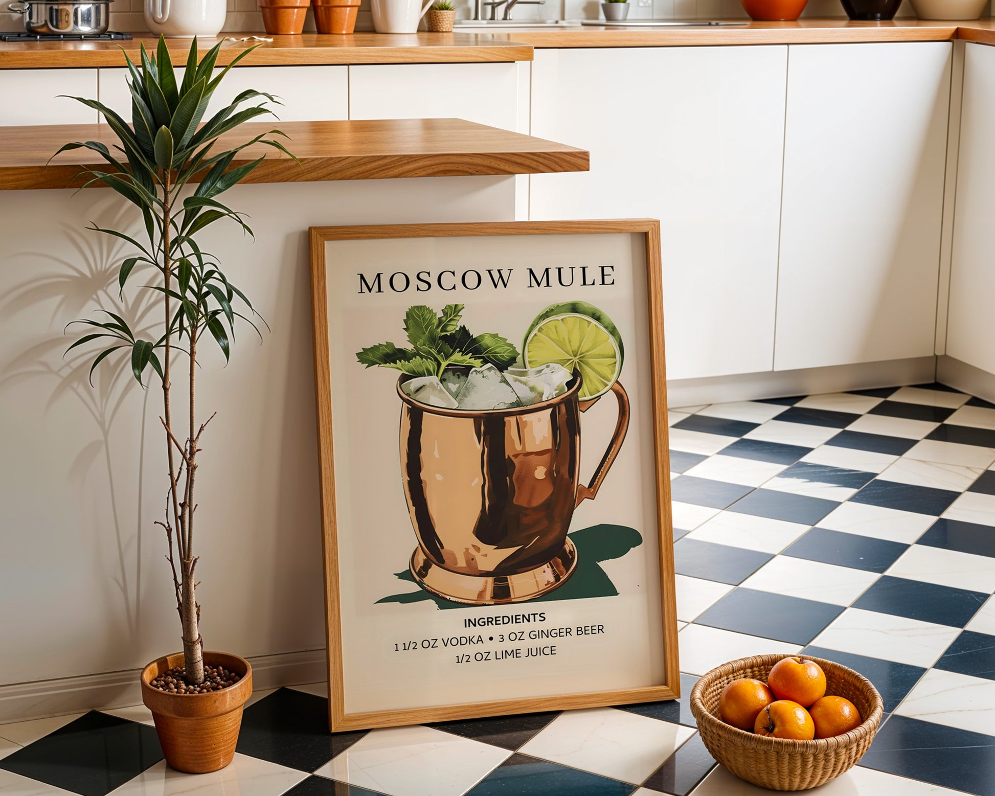 Moscow Mule Vintage Cocktail Poster - GroovyGrove