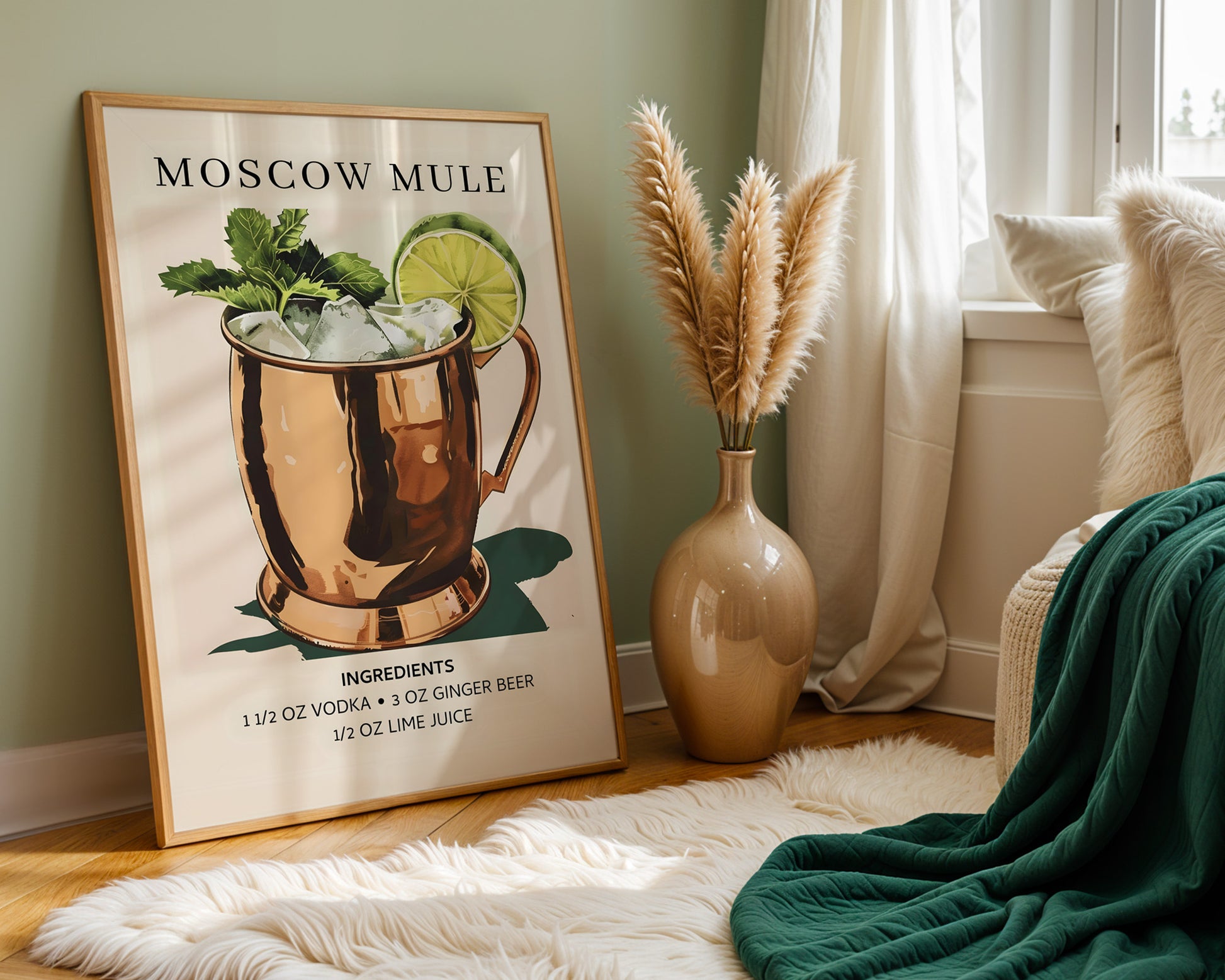 Moscow Mule Vintage Cocktail Poster - GroovyGrove