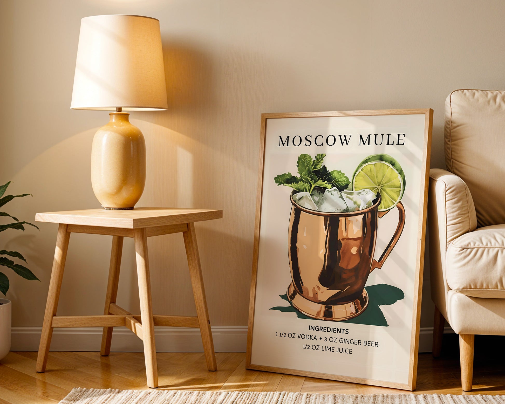 Moscow Mule Vintage Cocktail Poster - GroovyGrove