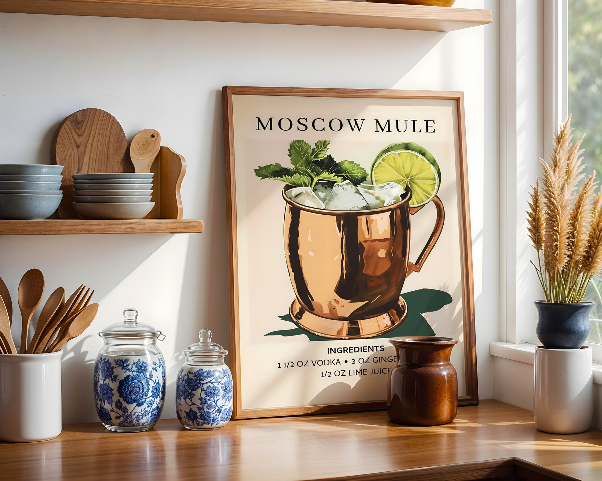 Moscow Mule Vintage Cocktail Poster - GroovyGrove