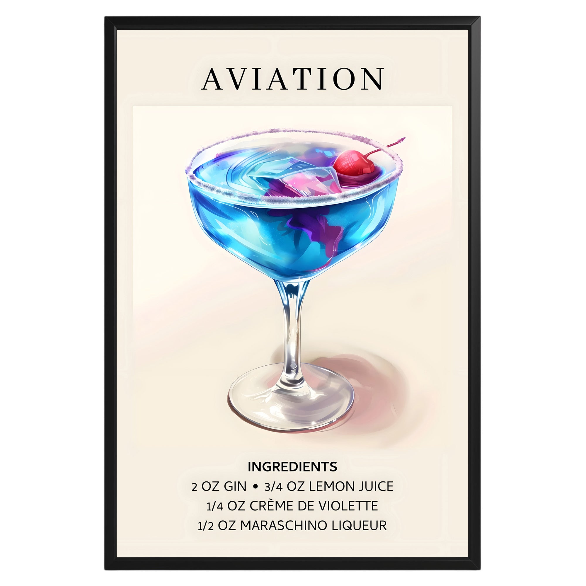 Aviation Vintage Cocktail Poster - GroovyGrove