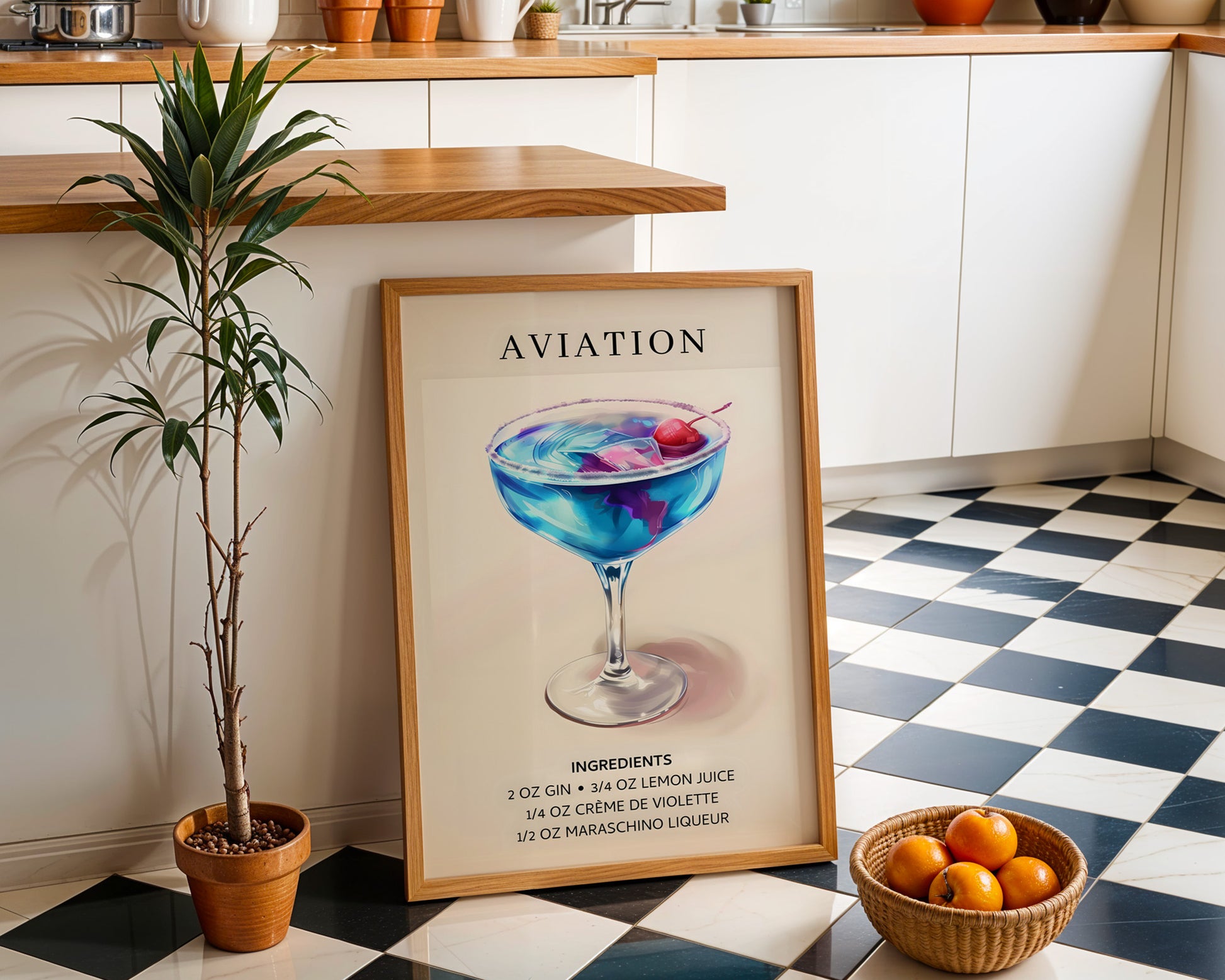 Aviation Vintage Cocktail Poster - GroovyGrove