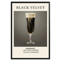 Black Velvet Vintage Cocktail Poster - GroovyGrove