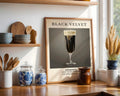 Black Velvet Vintage Cocktail Poster - GroovyGrove