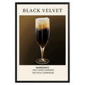 Black Velvet Vintage Cocktail Poster - GroovyGrove