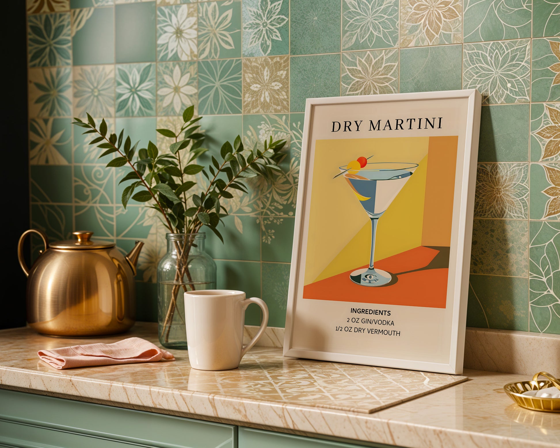 Dry Martini Vintage Cocktail Poster - GroovyGrove