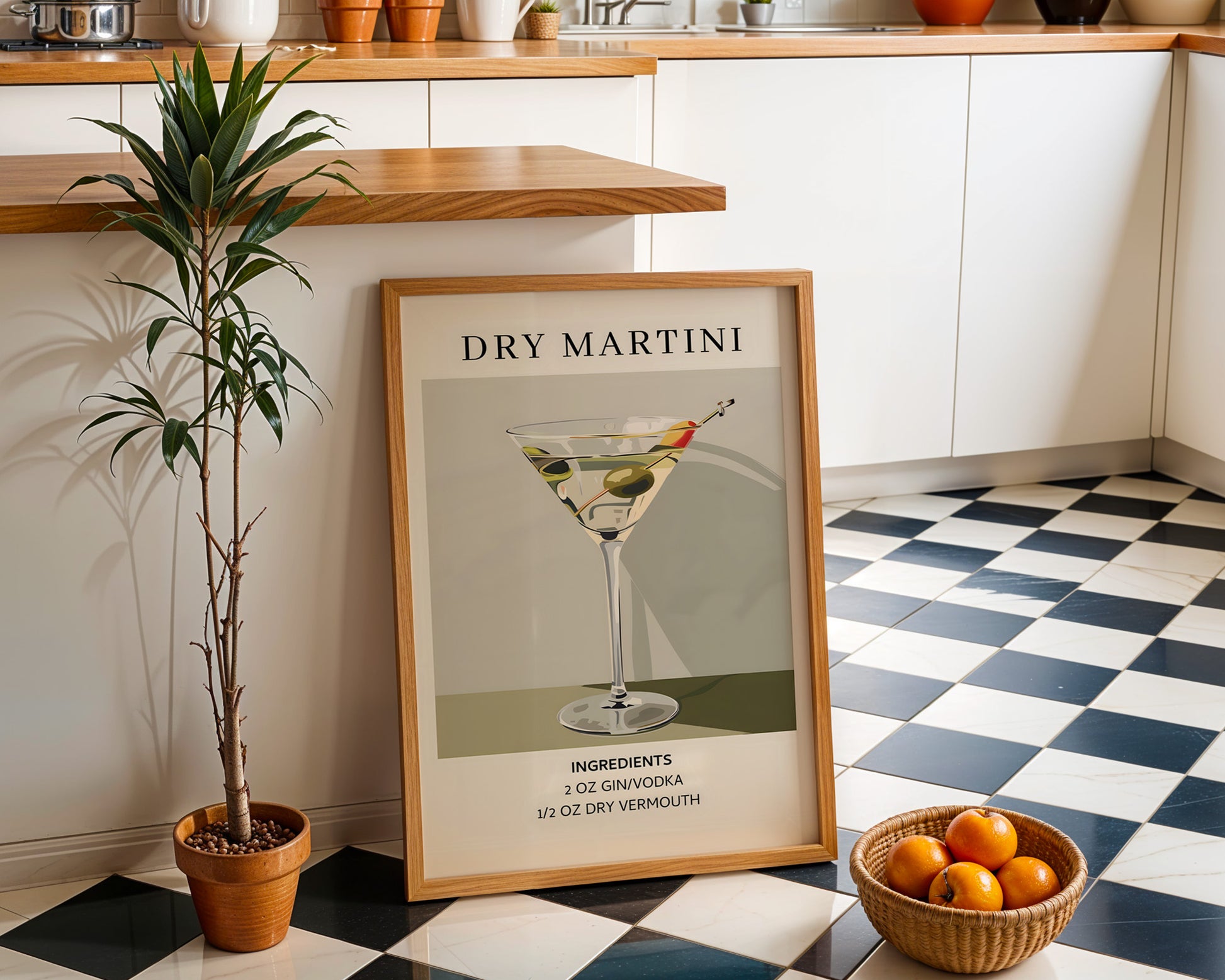 Dry Martini Vintage Cocktail Poster - GroovyGrove