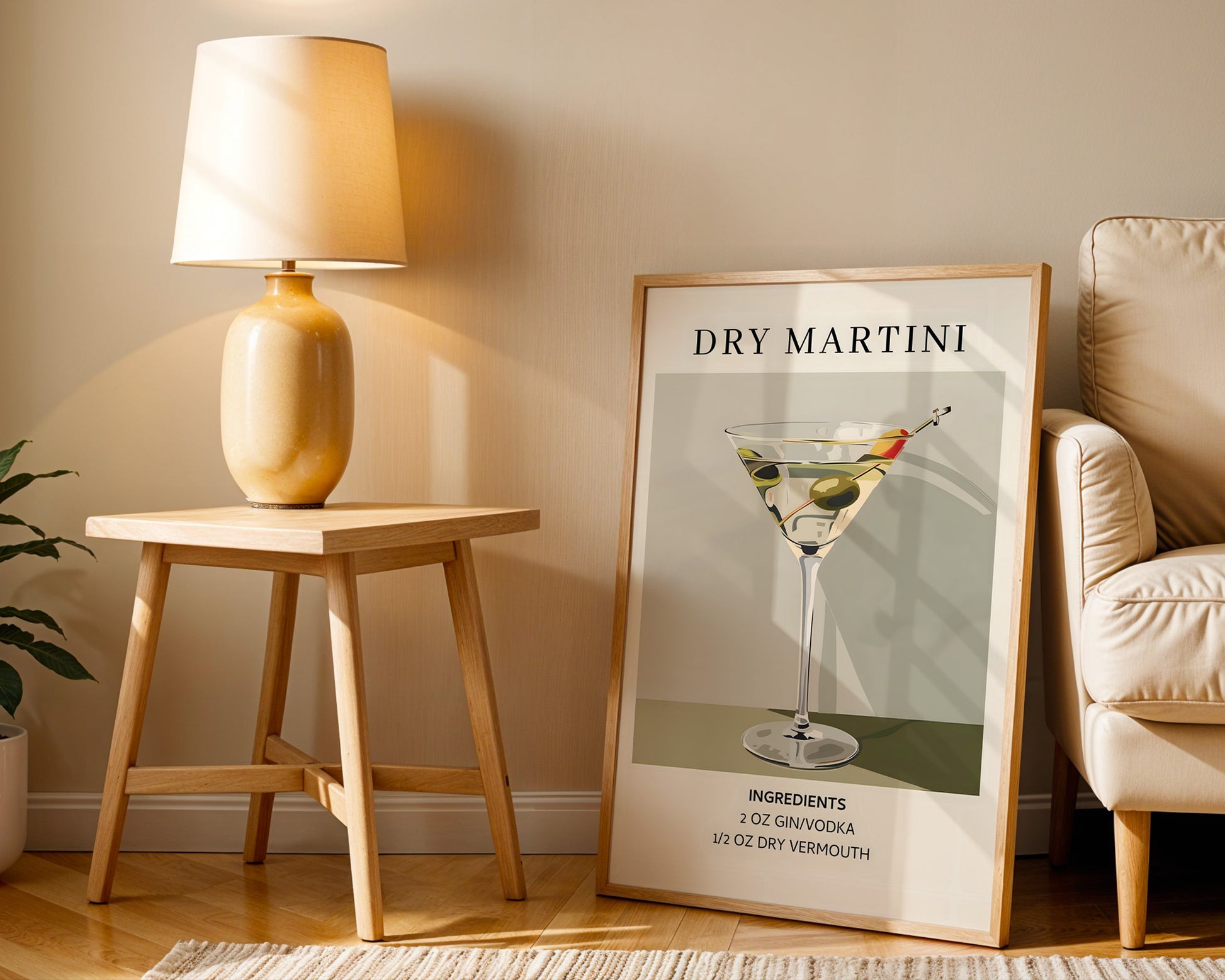 Dry Martini Vintage Cocktail Poster - GroovyGrove