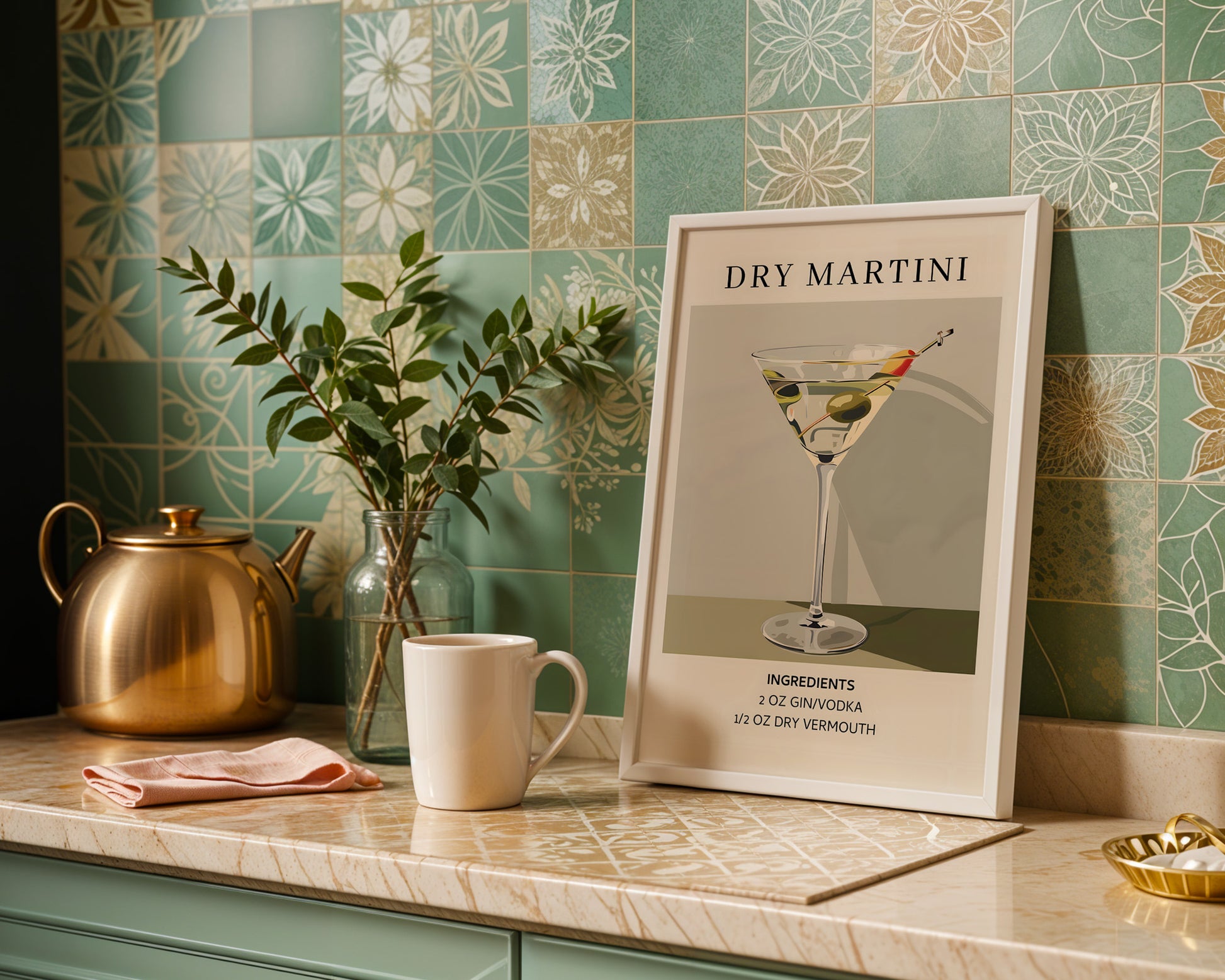 Dry Martini Vintage Cocktail Poster - GroovyGrove