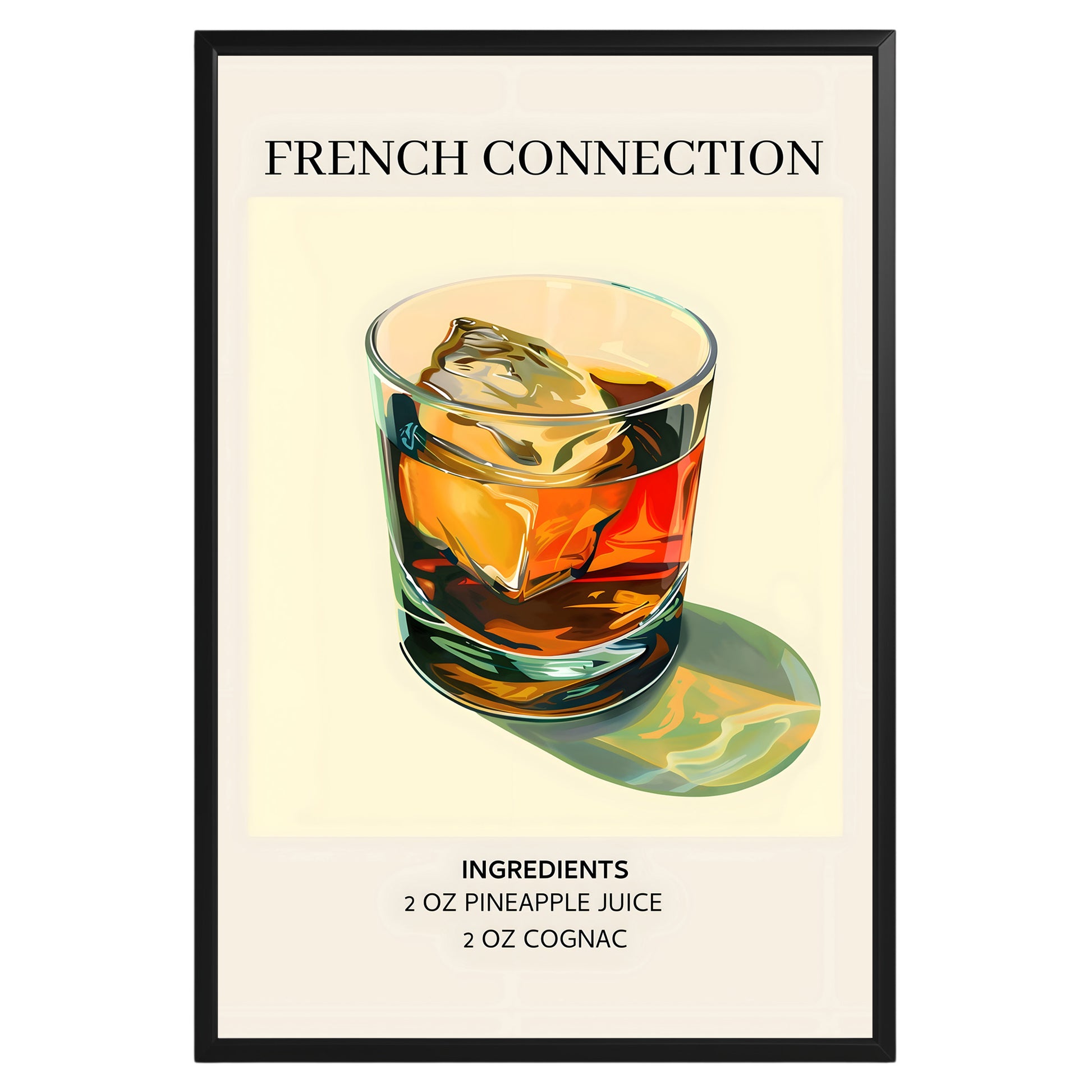 French Connection Vintage Cocktail Poster - GroovyGrove