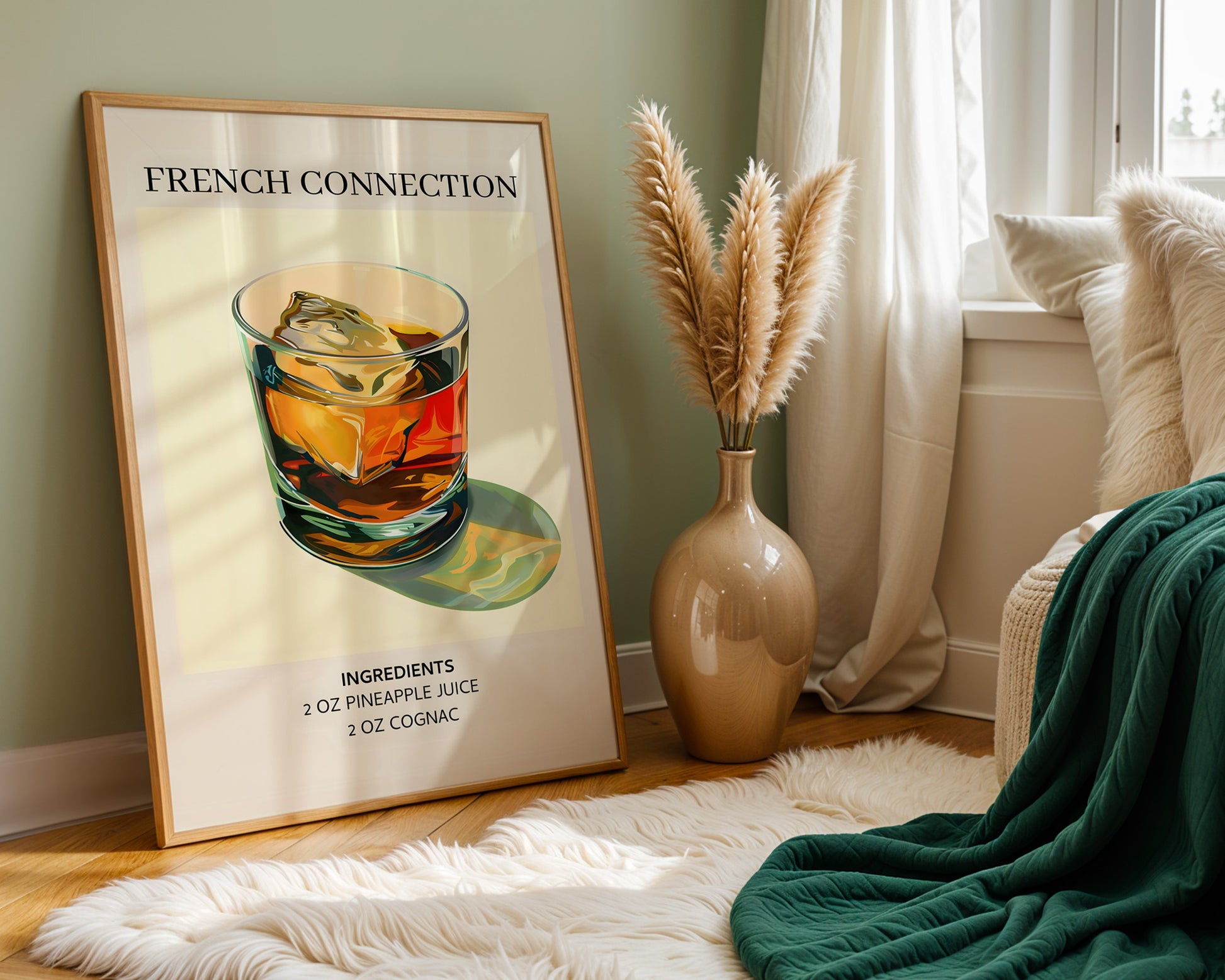 French Connection Vintage Cocktail Poster - GroovyGrove