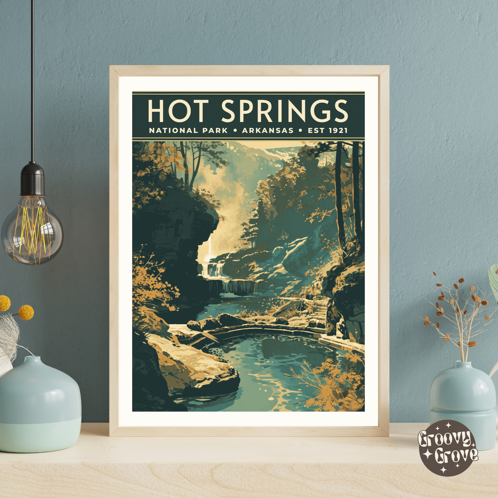 Hot Springs National Park Vintage Poster - GroovyGrove