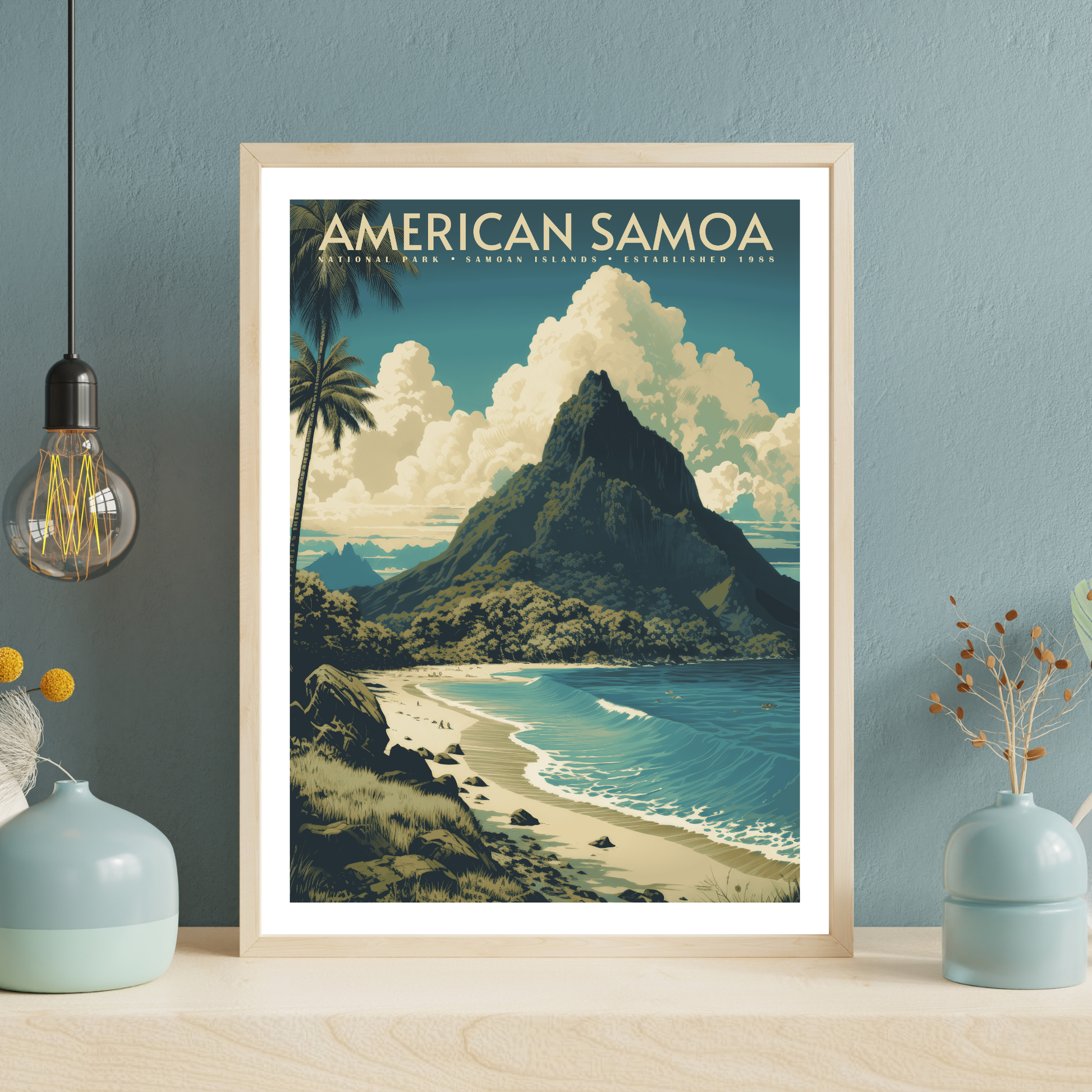 American Samoa National Park Vintage Poster - GroovyGrove