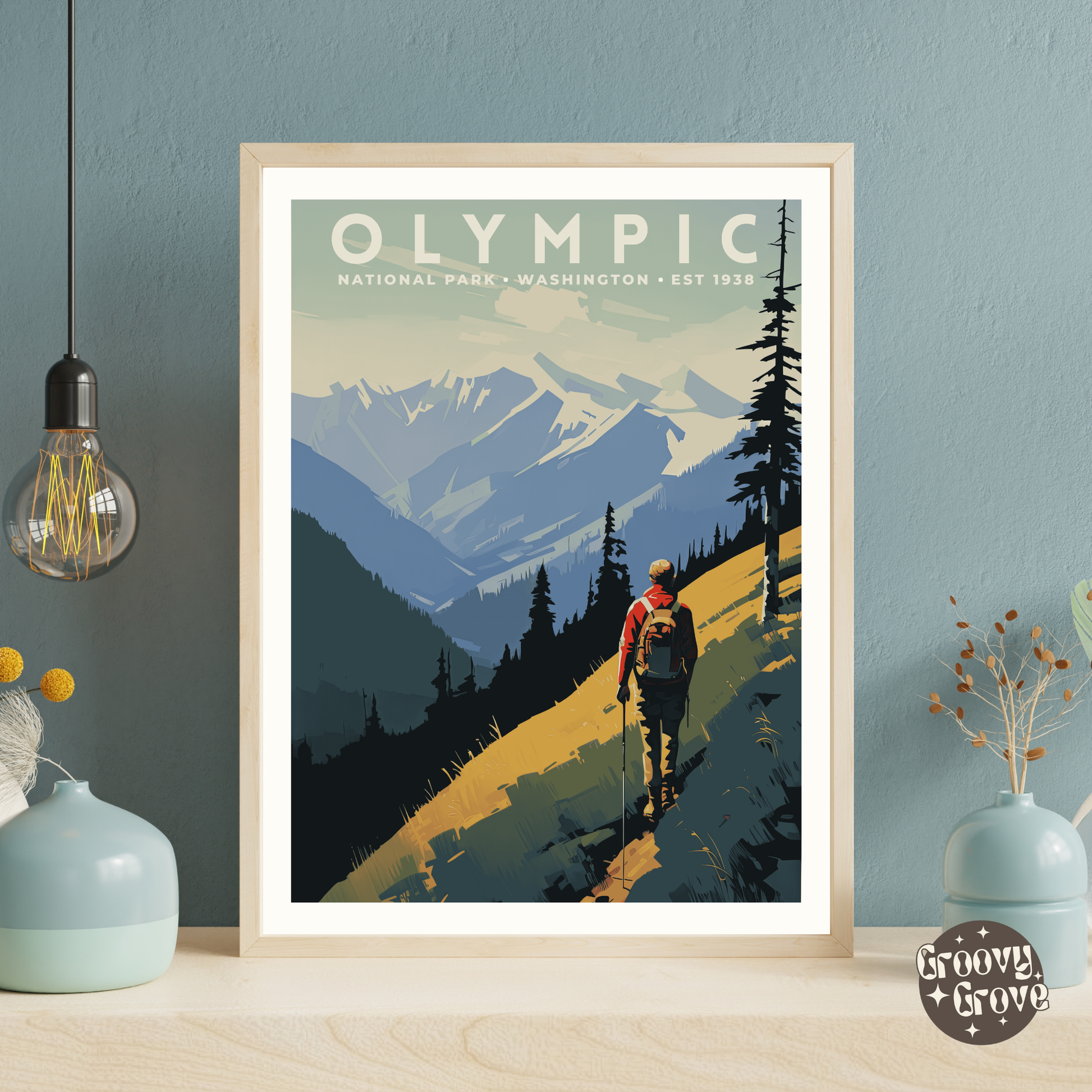 Olympic National Park Vintage Poster - GroovyGrove