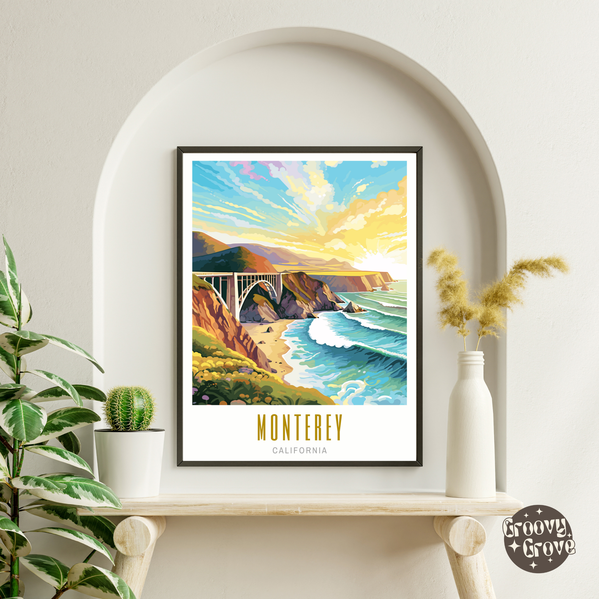 Monterey California Poster - GroovyGrove