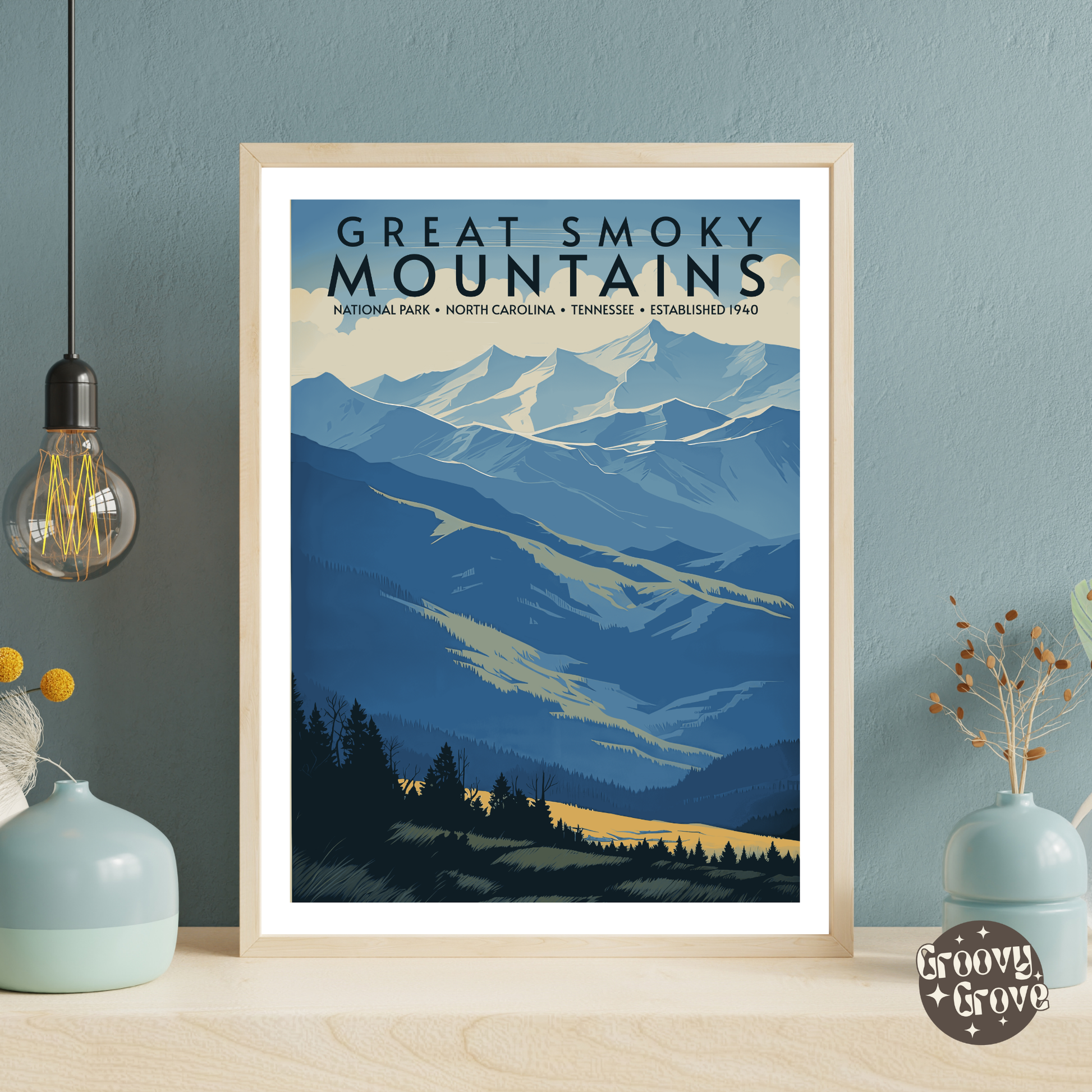 Great Smoky Mountains National Park Vintage Poster - GroovyGrove