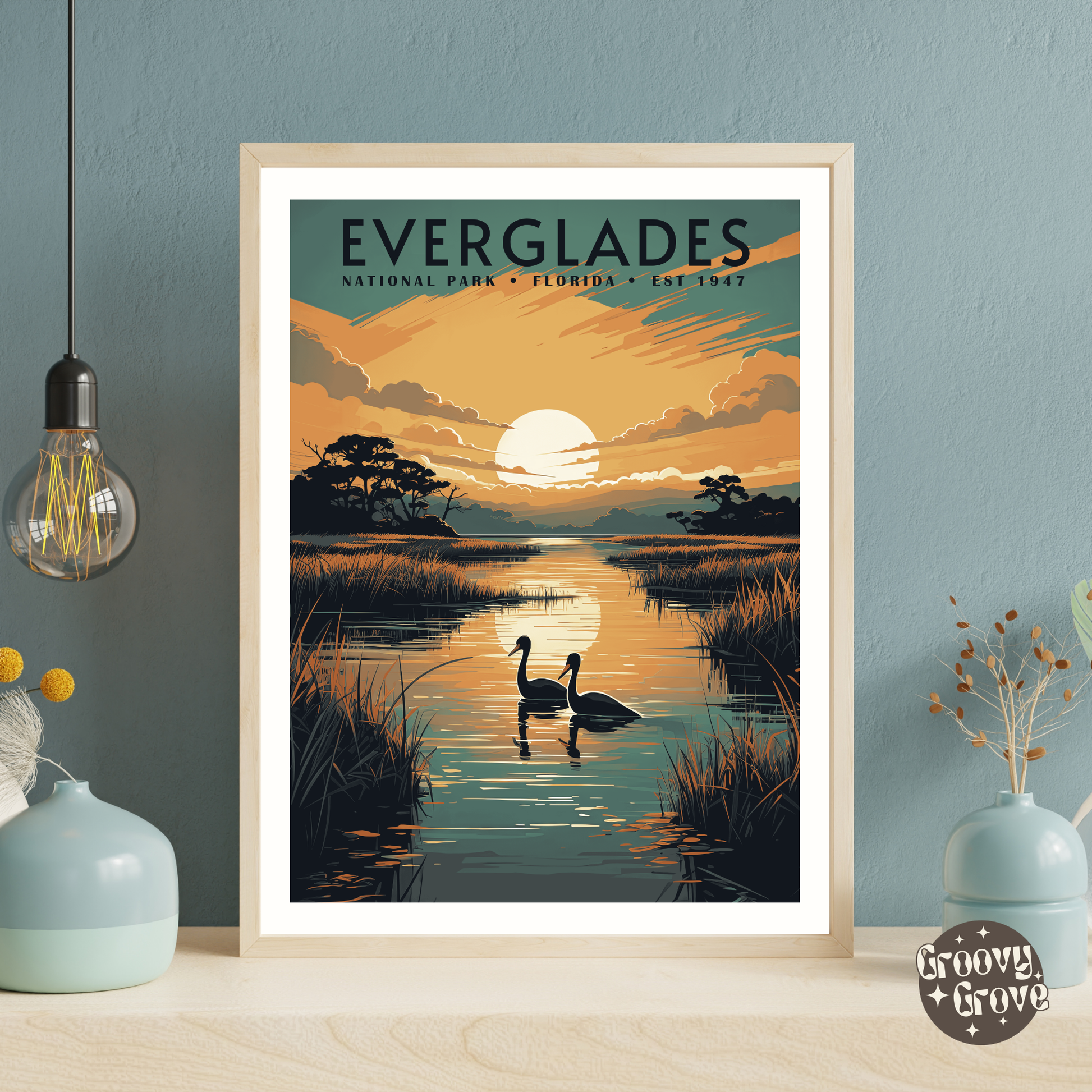 Everglades National Park Vintage Poster - GroovyGrove