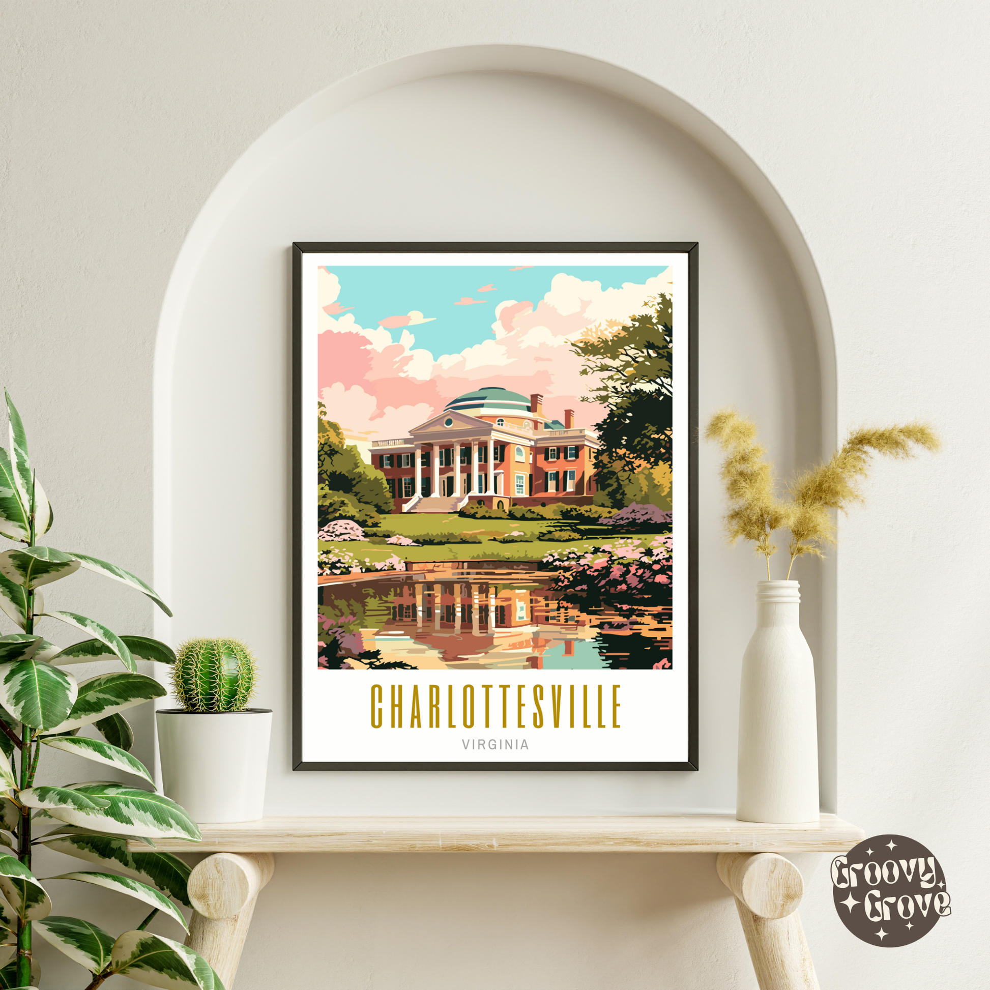 Charlottesville Virginia Poster - GroovyGrove