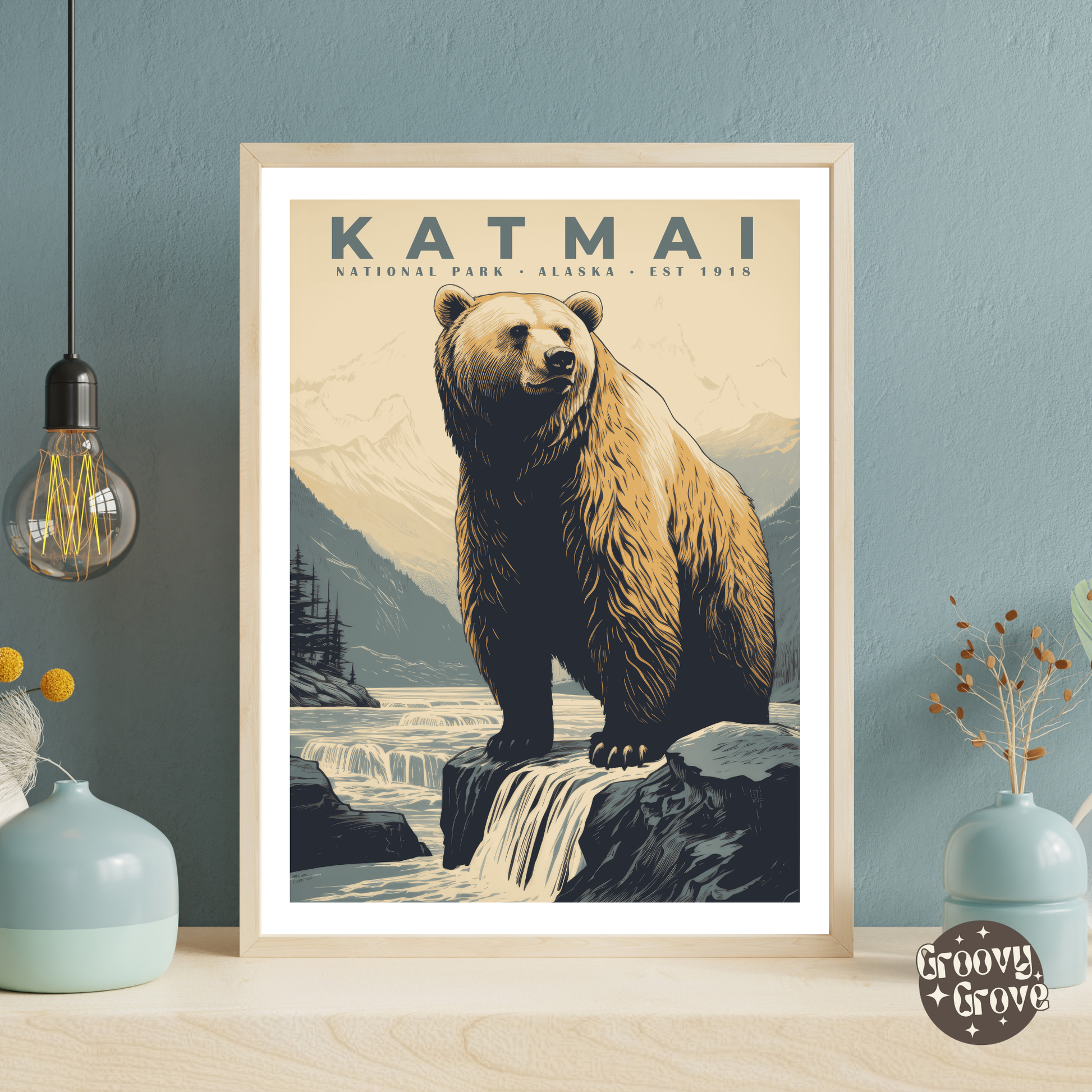 Katmai National Park Vintage Poster - GroovyGrove